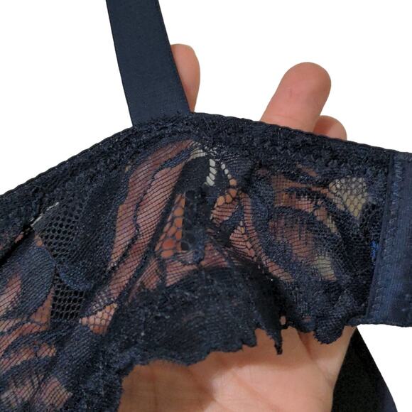 Rachel Roy navy smooth cup underwire lace bra - Picture 5 of 5